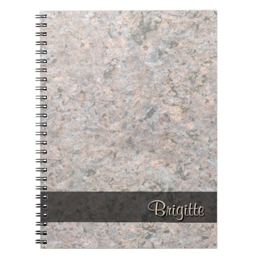 Rock Photo Geologyテクスチャ任意の文字 ノートブック (正面)