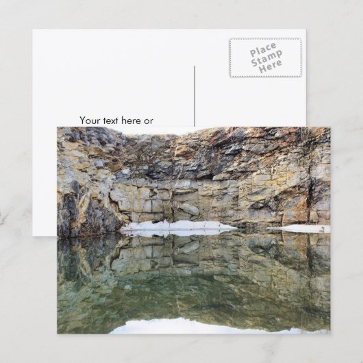 Rock Quarry Wall Reflection #1 Nature  ポストカード (正面/裏面)