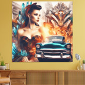 Rock & Roll 1 キャンバスプリント (インサイチュ (リビング))