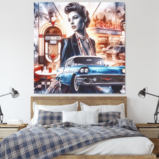 Rock & Roll 2 キャンバスプリント (インサイチュ (寝室))