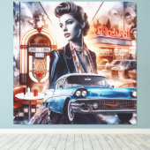 Rock & Roll 2 キャンバスプリント (インサイチュ (ウッドフロア))