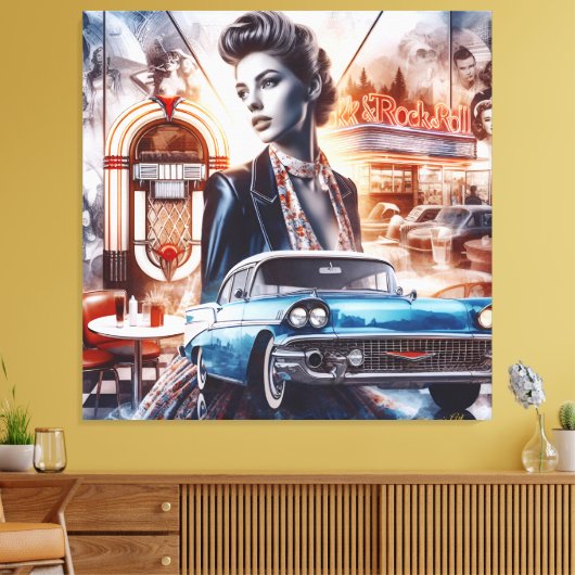 Rock & Roll 2 キャンバスプリント (インサイチュ (リビング))