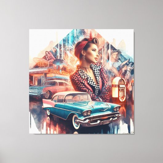 Rock & Roll 3 キャンバスプリント (正面)