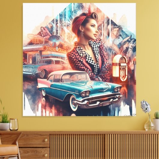 Rock & Roll 3 キャンバスプリント (インサイチュ (リビング))