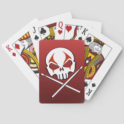 Rock & Roll Drummer Cards Heavy Metal Playing Card トランプ (裏面)
