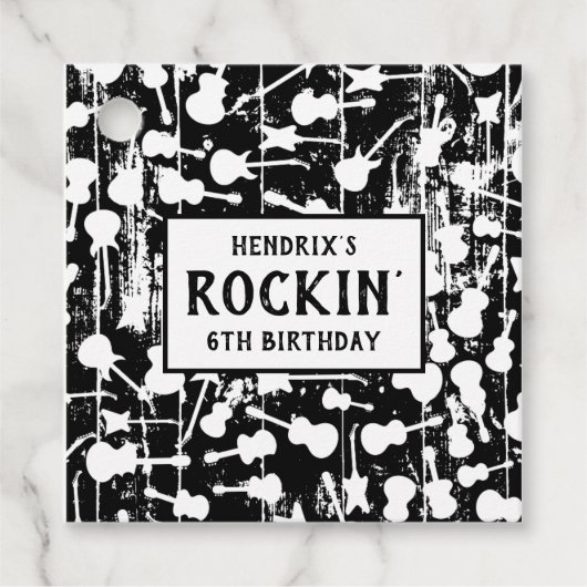 Rock & Roll Guitar Birthday Party フェイバータグ (正面)