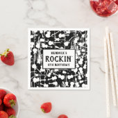 Rock & Roll Guitar Birthday Party Napkins スタンダードカクテルナプキン (インサイチュ)