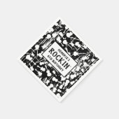 Rock & Roll Guitar Birthday Party Napkins スタンダードカクテルナプキン (角)