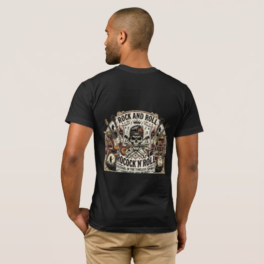Rock & Roll Revival | Skull & Strings Festival Tee Tシャツ (裏面フル)