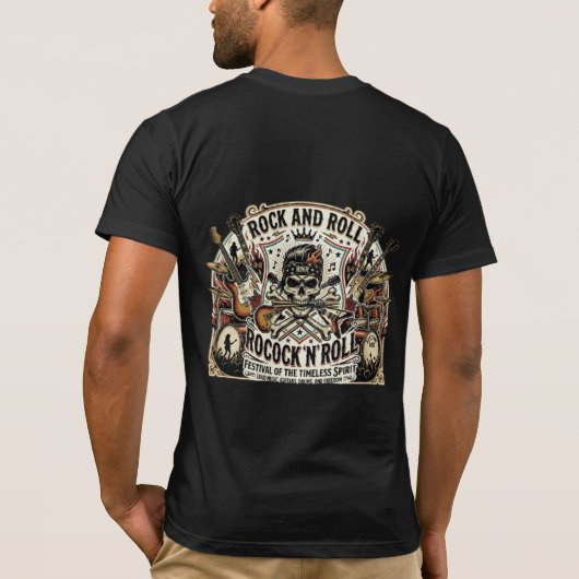 Rock & Roll Revival | Skull & Strings Festival Tee Tシャツ (裏面)
