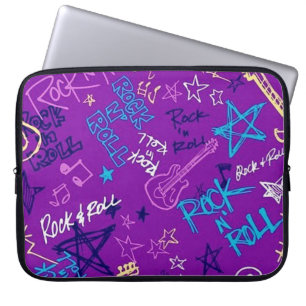 Rock & Roll Rock Star Purple Laptop Sleeve ラップトップスリーブ