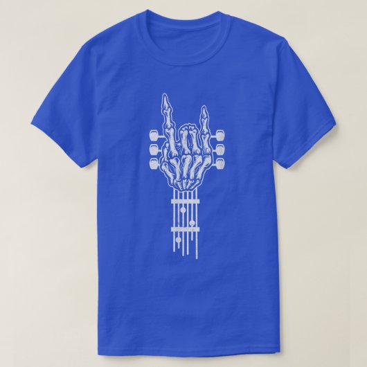 Rock & Roll Skeleton Guitar Music Lover Gifts 2717 Tシャツ (デザイン正面)