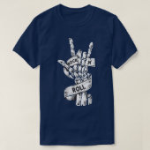 Rock & Roll Skeleton Guitar Music Lover Rockstar Tシャツ (デザイン正面)