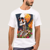 Rock & Roll Skull Crossbones T-Shirt Design Tシャツ (正面)