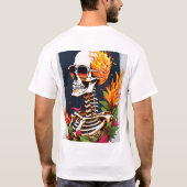 Rock & Roll Skull Crossbones T-Shirt Design Tシャツ (裏面)