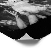 Rock Show Cat Meme Funny Humor Tabby Cat Crowd Sur ポスター (角)