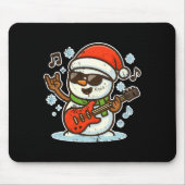 Rock Snowman With Guitar Premium Tri-blend  マウスパッド (正面)