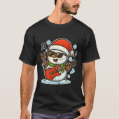 Rock Snowman With Guitar Premium Tri-blend  Tシャツ (正面)