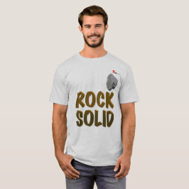 "Rock Solid" Tシャツ | ゴールドのモチベーションテキストとデザイン