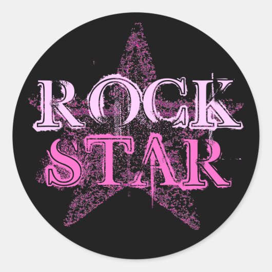 ROCK STARスタンプ ラウンドシール (正面)