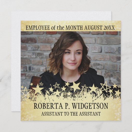 ROCK STAR金ゴールド月の写真社員 (正面/裏面)