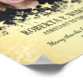 ROCK STAR金ゴールド月の写真社員 ポスター (角)