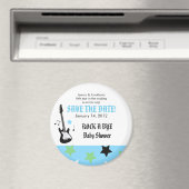 ROCK STAR Blue Baby Shower Favy Magnet マグネット (インサイチュ (食洗機))