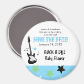 ROCK STAR Blue Baby Shower Favy Magnet マグネット (正面/裏面)