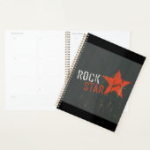 Rock Star Distressed Grunge Red Star プランナー手帳 (ディスプレー)