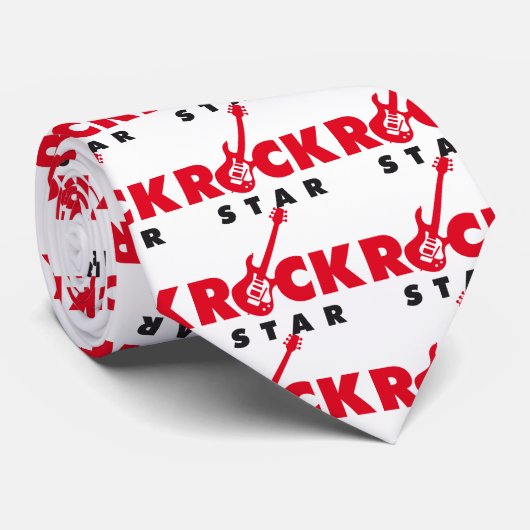 Rock star electric guitar ネクタイ (ロール)