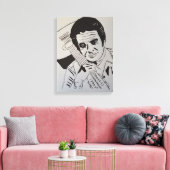 Rock Star Hand Painted by Mark ELsen キャンバスプリント (インサイチュ (リビング))