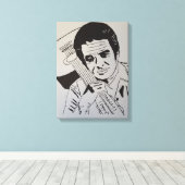 Rock Star Hand Painted by Mark ELsen キャンバスプリント (インサイチュ (ウッドフロア))