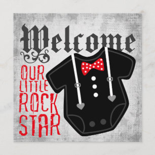 Rock Star Tux Birth Announcements 案内状