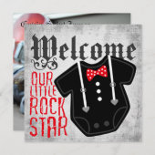 Rock Star Tux Birth Announcements 案内状 (正面/裏面)