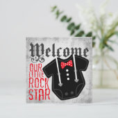 Rock Star Tux Birth Announcements 案内状 (スタンド正面)