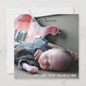 Rock Star Tux Birth Announcements 案内状 (裏面)