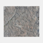 Rock texture stone surface フリースブランケット (正面(横))