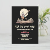 Rock the Boos Away Skeleton Halloween Party 招待状 (スタンド正面)