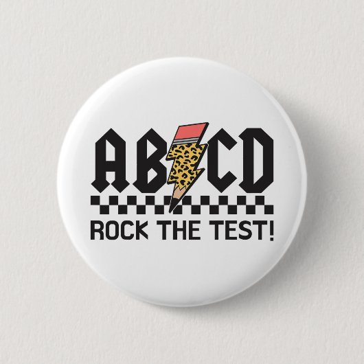 Rock The Test Abcd Testing Day先生少年少女 缶バッジ (正面)