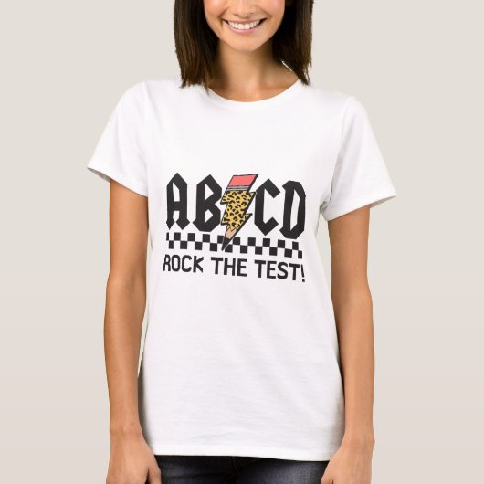 Rock The Test Abcd Testing Day先生少年少女 Tシャツ (正面)