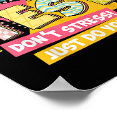 Rock The Test Day Motivational Retro Teachers Test ポスター (角)