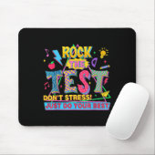 Rock The Test Dont Stress Motivational Teacher Tes マウスパッド (マウス)