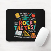 Rock The Test Funny Testing Day Teacher Student Te マウスパッド (マウス)