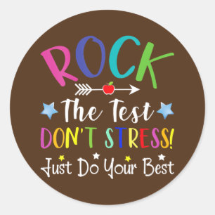 Rock The Test Pre K Preschool Students Test Day ラウンドシール