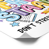 Rock The Test Staar Day Teacher Motivational Testi ポスター (角)