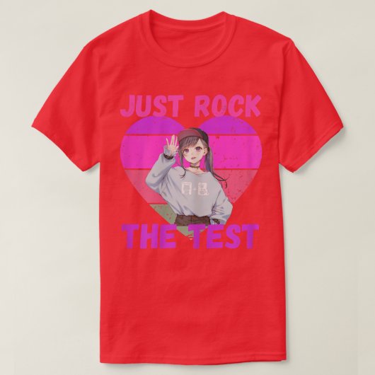 Rock The Test Teacher Anime Girls Squad Day Funny Tシャツ (デザイン正面)
