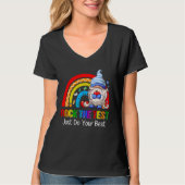 Rock The Test  Teacher Testing Day Rainbow Gnomes Tシャツ (正面)