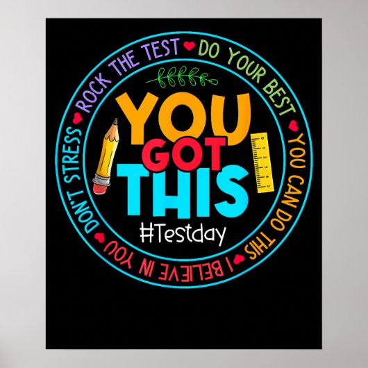 Rock The Test Teacher Testing Day You Got This ポスター (正面)