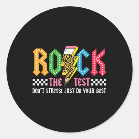 Rock The Test Testing Day DontストレスAlphabe ラウンドシール (正面)