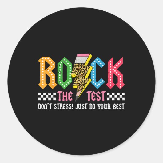Rock The Test Testing Day DontストレスAlphabe ラウンドシール (正面)